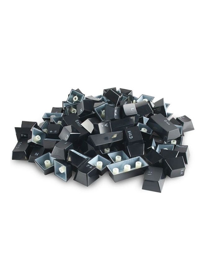 104-Key ABS Doubleshot Mechanical Keyboard Keycaps (Black)