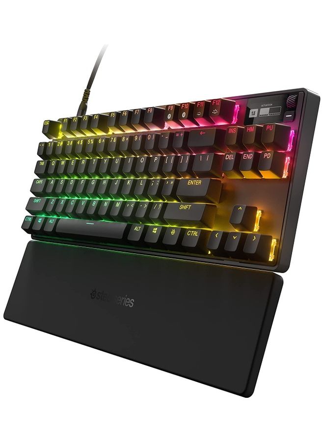 Apex Pro TKL - Tenkeyless Mechanical Gaming Keyboard with OmniPoint 2.0 Adjustable HyperMagnetic Switches (0.1mm to 4.0mm Actuation), 45cN Force, 0.7ms Response Time, 100 Million Keypress Lifetime, Aircraft Grade Aluminum Frame, RGB Illumination, N-Key Rollover, Anti-Ghosting, Windows/Mac/Console Compatibility, SteelSeries Engine 3.15+ Software Black | 64856