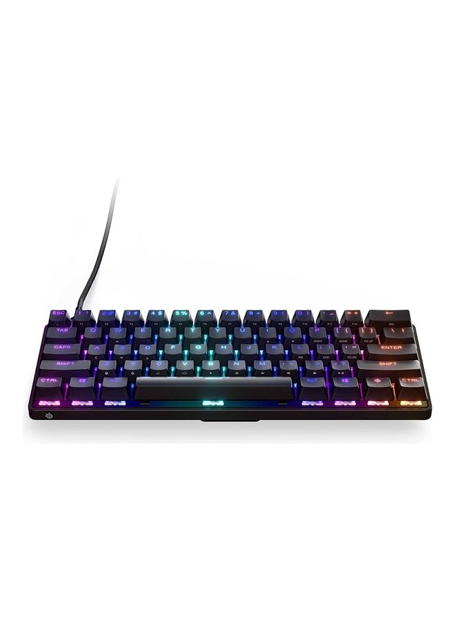 Apex 9 Mini - Mechanical Gaming Keyboard US Layout 60% Compact Design Optical Switches RGB Customization Aluminum Alloy Frame Double Shot Pbt Keycap, Black