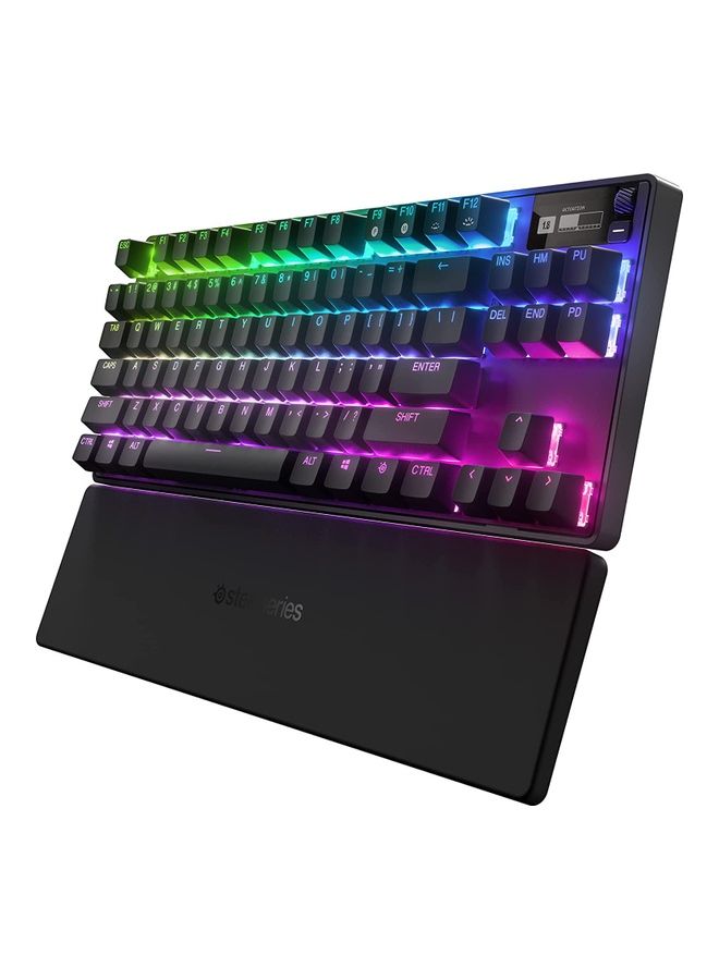 Apex Pro TKL Wireless Mechanical Keyboard (2023) - OmniPoint 2.0 Adjustable HyperMagnetic Switches, 40-Level Per-Key Actuation, 0.7ms Response Time, RGB Backlighting, OLED Smart Display, 2.4GHz & Bluetooth Wireless, USB-C, Full Key Programmability, English Layout, Black | 64865