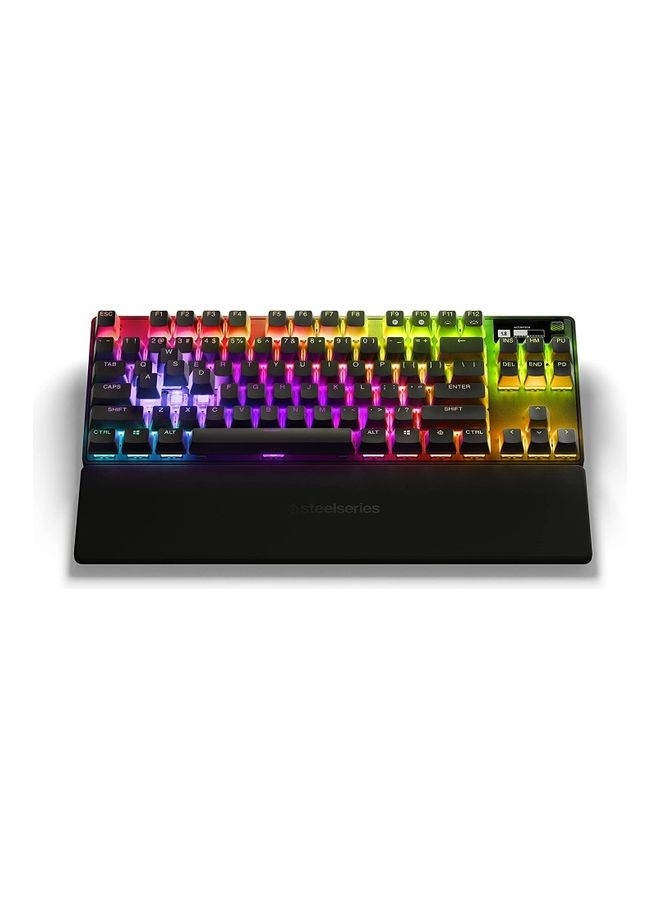 Apex Pro TKL Wireless Mechanical Keyboard (2023) - OmniPoint 2.0 Adjustable HyperMagnetic Switches, 40-Level Per-Key Actuation, 0.7ms Response Time, RGB Backlighting, OLED Smart Display, 2.4GHz & Bluetooth Wireless, USB-C, Full Key Programmability, English Layout, Black | 64865