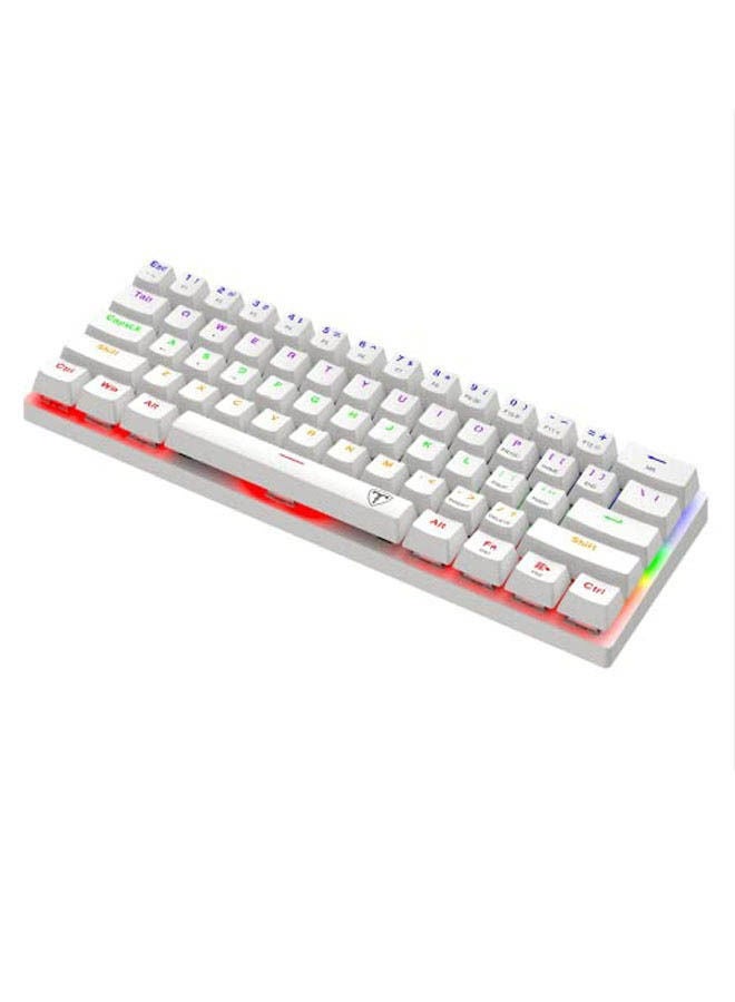 61 keys RGB Backlit Wired Mechanical Gaming Keyboard Mini Keyboard Waterproof for PC/Mac Gamer