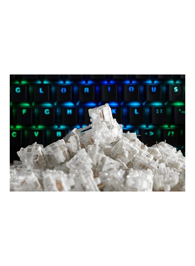 Glorious Gateron Clear Mechanical Keyboard Switches (120 Pack) - Ultra-Light Linear for Rapid Typing & Gaming - 35g Actuation Force