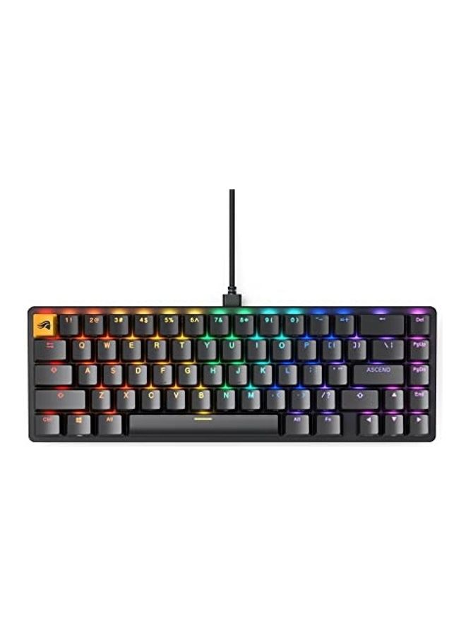 Glorious GMMK 2 Arabic & English RGB Gaming -TKL Hot Swappable Mechanical Keyboard, Linear Switches, Wired, TKL Gaming & Full-size - Black RGB Keyboard