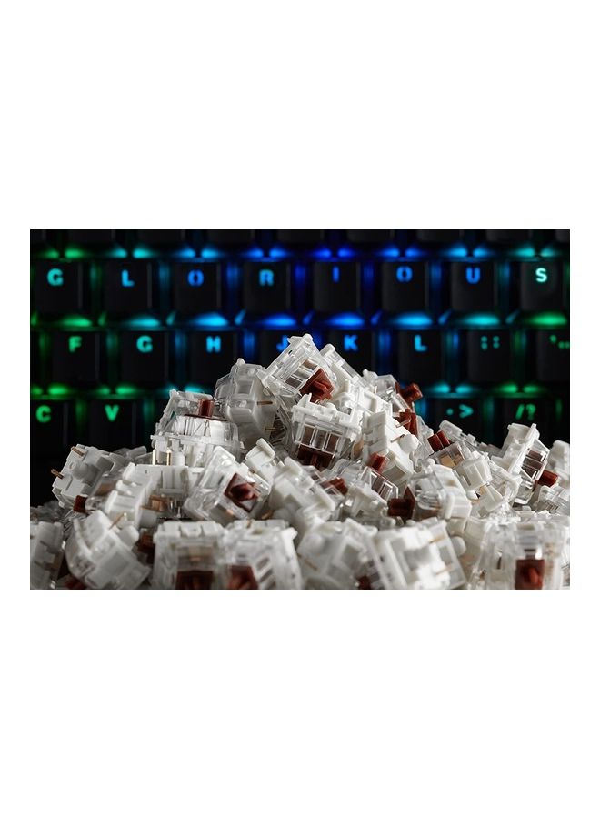 Glorious Gateron Brown Mechanical Keyboard Switches (120 Pack) - Ultra-Light Linear for Rapid Typing & Gaming - 45g Actuation Force