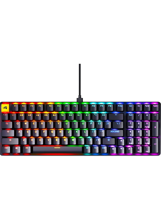 Glorious GMMK 2 96% Arabic & English RGB Gaming -TKL Hot Swappable Mechanical Keyboard, Linear Switches, Wired, TKL Gaming & Full-size - Black RGB Keyboard