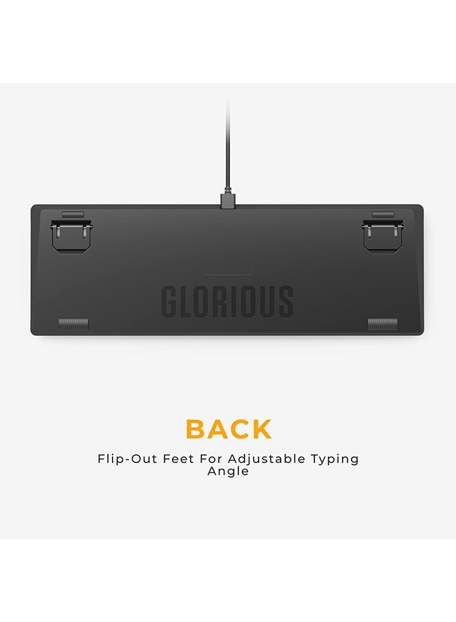 Glorious GMMK 2 96% Arabic & English RGB Gaming -TKL Hot Swappable Mechanical Keyboard, Linear Switches, Wired, TKL Gaming & Full-size - Black RGB Keyboard