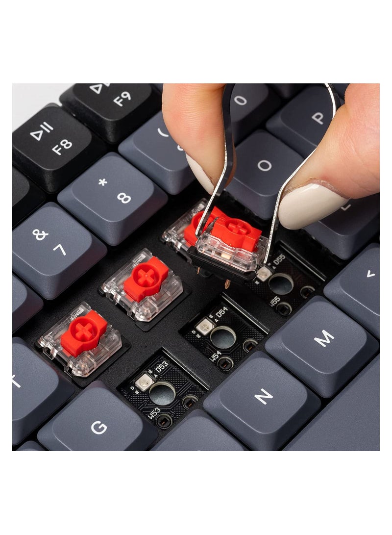 K3 Pro Wireless Custom Mechanical Keyboard, 75% Layout QMK/VIA Programmable Bluetooth/Wired RGB Ultra-Slim with Hot-swappable Gateron Low-Profile Red Compatible with Mac Windows Linux