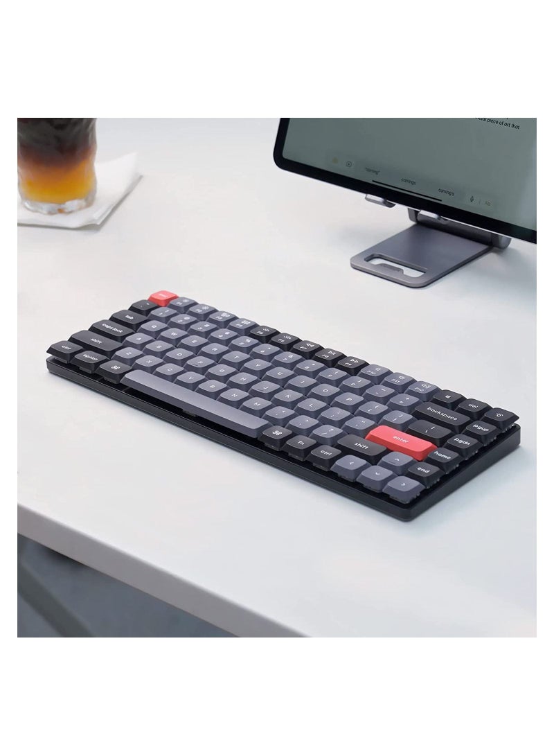 K3 Pro Wireless Custom Mechanical Keyboard, 75% Layout QMK/VIA Programmable Bluetooth/Wired RGB Ultra-Slim with Hot-swappable Gateron Low-Profile Brown Compatible with Mac Windows Linux