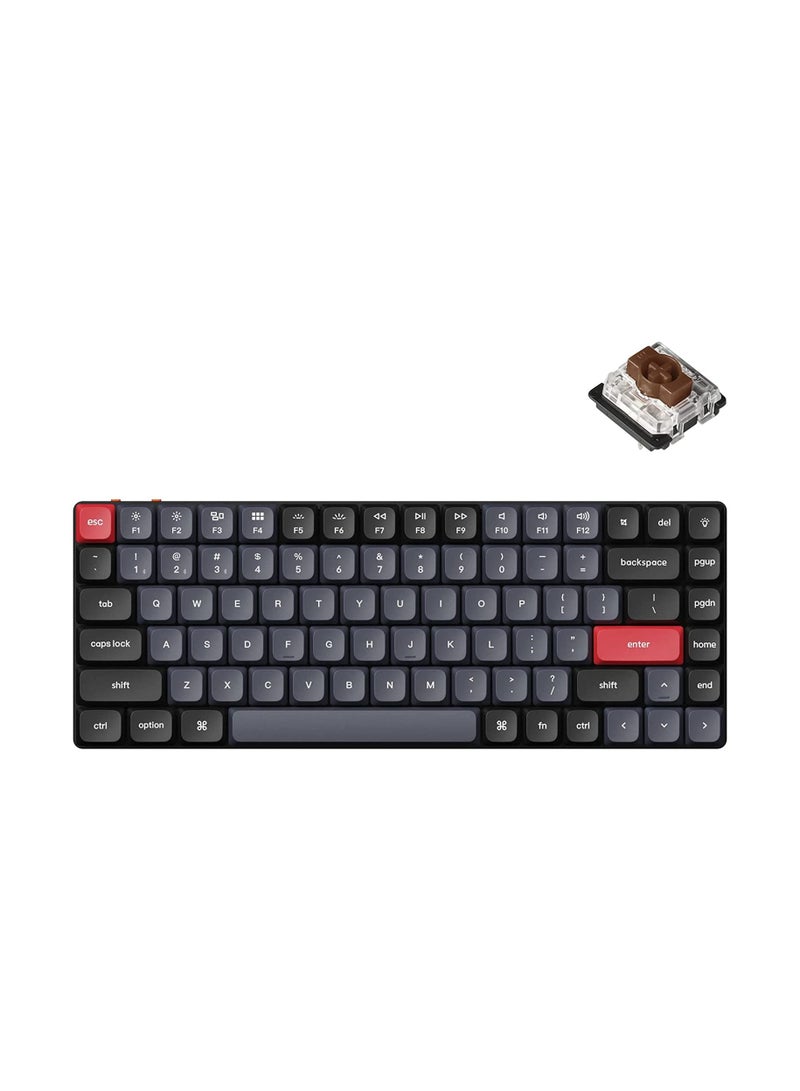 K3 Pro Wireless Custom Mechanical Keyboard, 75% Layout QMK/VIA Programmable Bluetooth/Wired RGB Ultra-Slim with Hot-swappable Gateron Low-Profile Brown Compatible with Mac Windows Linux