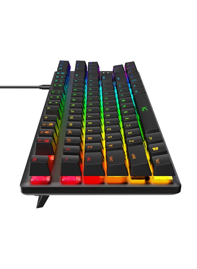 Alloy Origins PBT Hx Gaming Keyboard, Durable PBT Keycaps, Full-Size Design, 100% Anti-Ghosting, Radiant RGB Lighting, Red Linear Switch, ENG Layout, USB 2.0, Black | 639N3AA#A2N