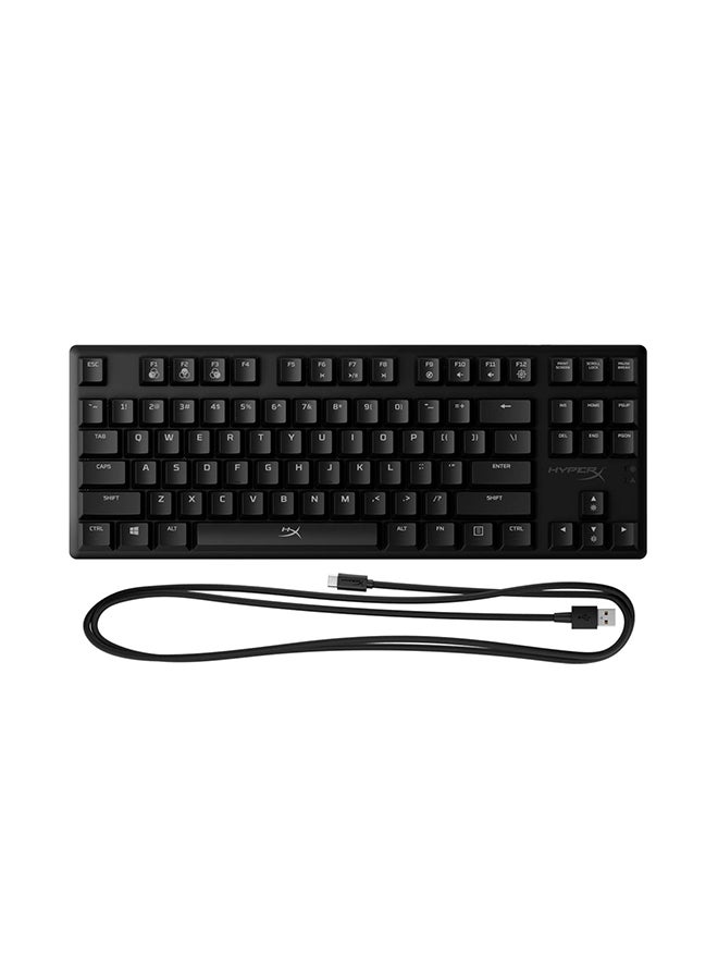 Alloy Origins PBT Hx Gaming Keyboard, Durable PBT Keycaps, Full-Size Design, 100% Anti-Ghosting, Radiant RGB Lighting, Red Linear Switch, ENG Layout, USB 2.0, Black | 639N3AA#A2N