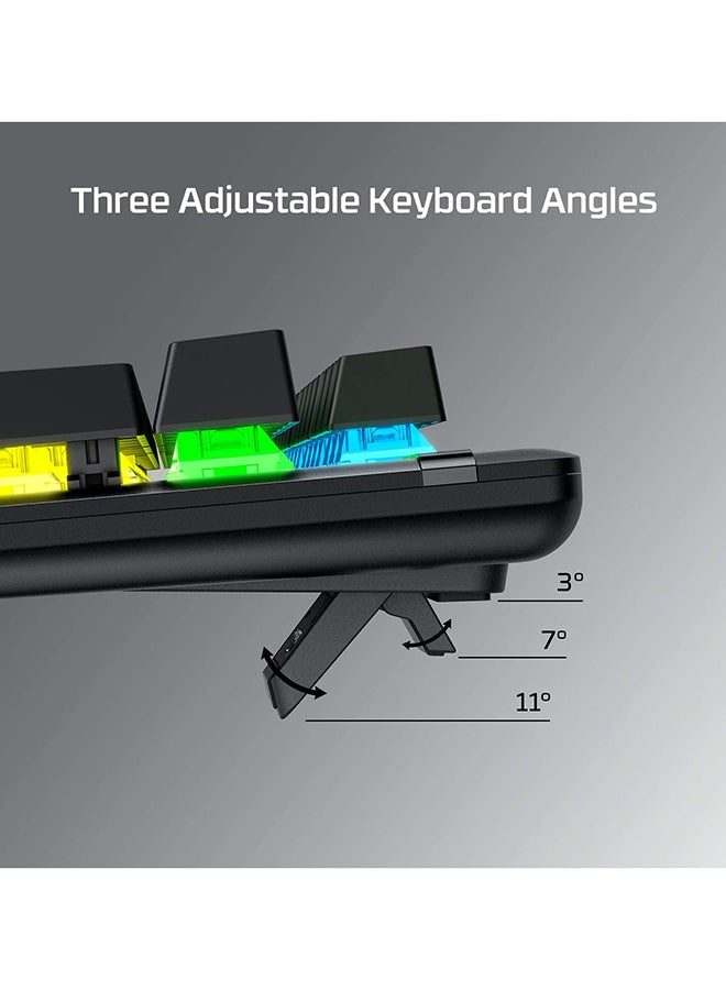 Alloy Origins PBT Hx Gaming Keyboard, Durable PBT Keycaps, Full-Size Design, 100% Anti-Ghosting, Radiant RGB Lighting, Red Linear Switch, ENG Layout, USB 2.0, Black | 639N3AA#A2N