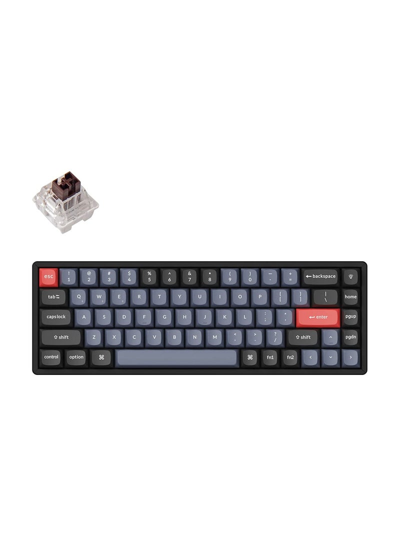 K6 Pro Wireless Custom Mechanical Keyboard, QMK/VIA Programmable Macro, Hot-Swappable Keychron K Pro Brown Switch, 65% Layout Aluminum RGB Backlit Office Gaming Keyboard for Mac Windows Linux