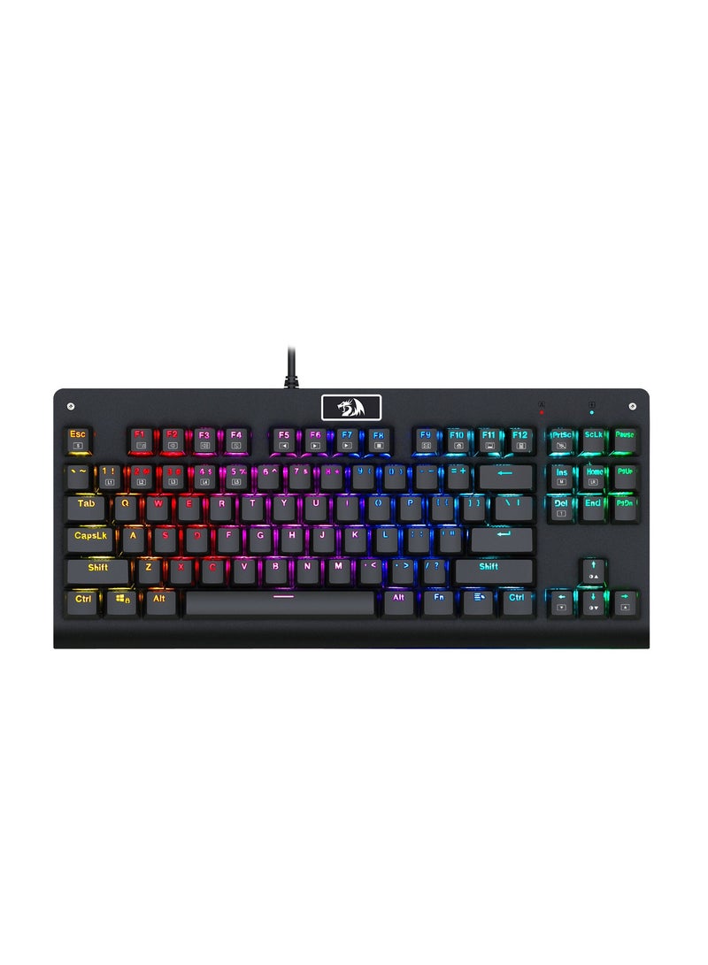 Keyboard Gaming Blue Switch USB Wired Mechanical 87Keys Backlit Mode With Keycap Puller