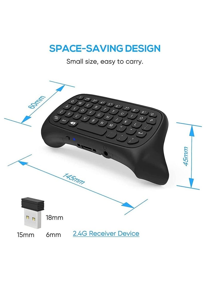 Wireless Keyboard for Xbox Series X/S Controller, One/S/Controller Gamepad, 2.4Ghz Mini QWERTY Controller Gaming Chatpad