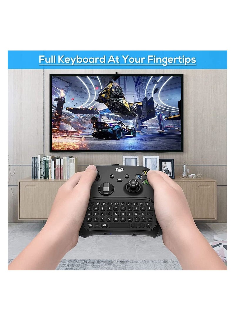 Wireless Keyboard for Xbox Series X/S Controller, One/S/Controller Gamepad, 2.4Ghz Mini QWERTY Controller Gaming Chatpad