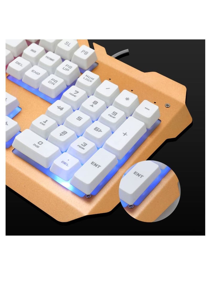 Wired USB Lighting Mechanical Feel Computer Keyboard Mouse Sets for PS4/PS3/Xbox One and 360 Gaming Keyboards