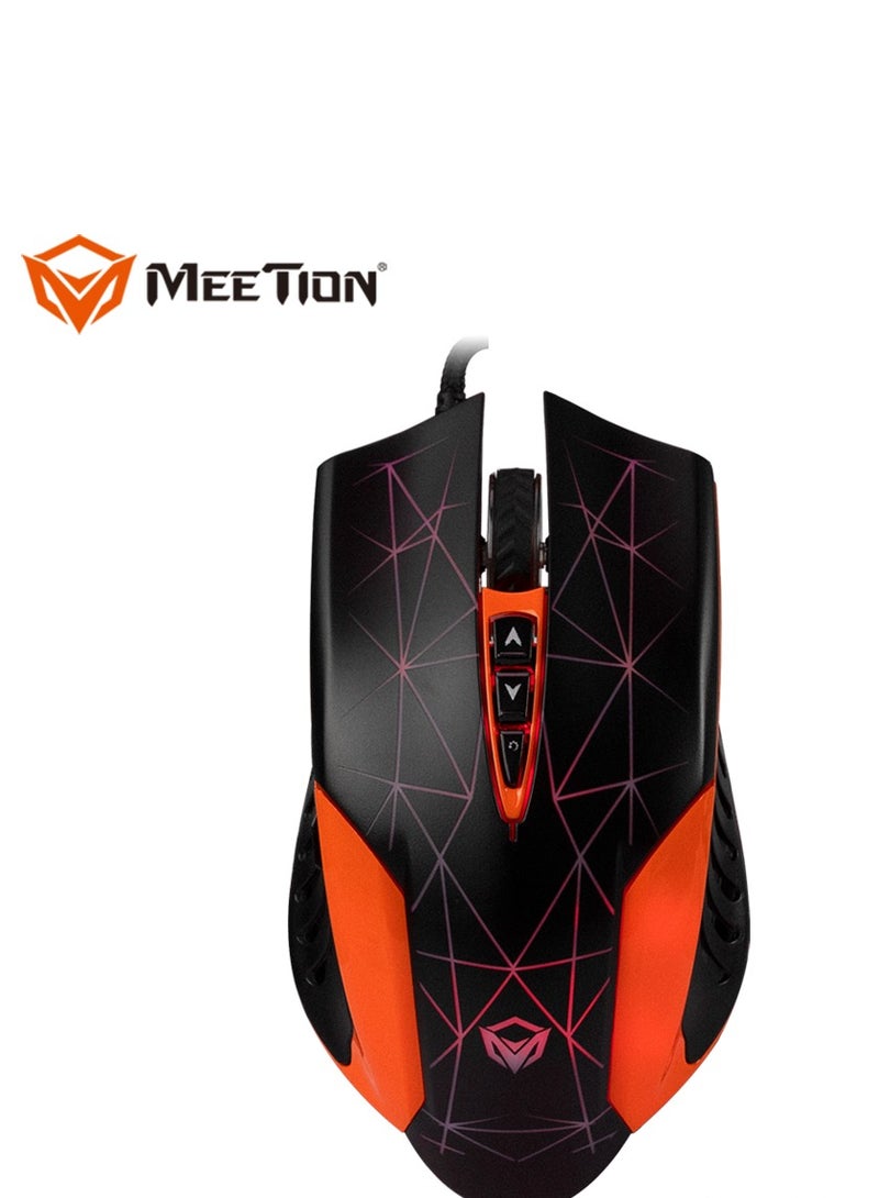 Meetion C-500 4 in 1  PC Backlight USB Ergonomic Gaming Mouse Rainbow Keyboard and Mouse Pad Combo