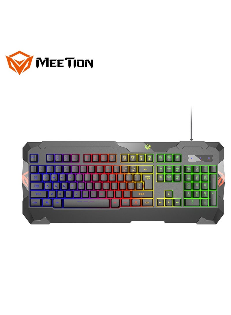 Meetion MT-C505 4 in 1 Gaming Combo Kit, Anti Ghost RGB Gaming Keyboard, 5+1 Buttons 3200DPI Gaming Mouse, Backlit Gaming Headphone with Omni Directional Microphone, High Precision Gaming Mouse Pad