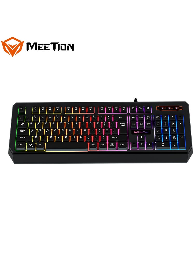 Meetion K9320 Waterproof Backlit RGB Gaming Keyboard  with 19 Anti-Ghosting Keys Best For Office and Gaming Use