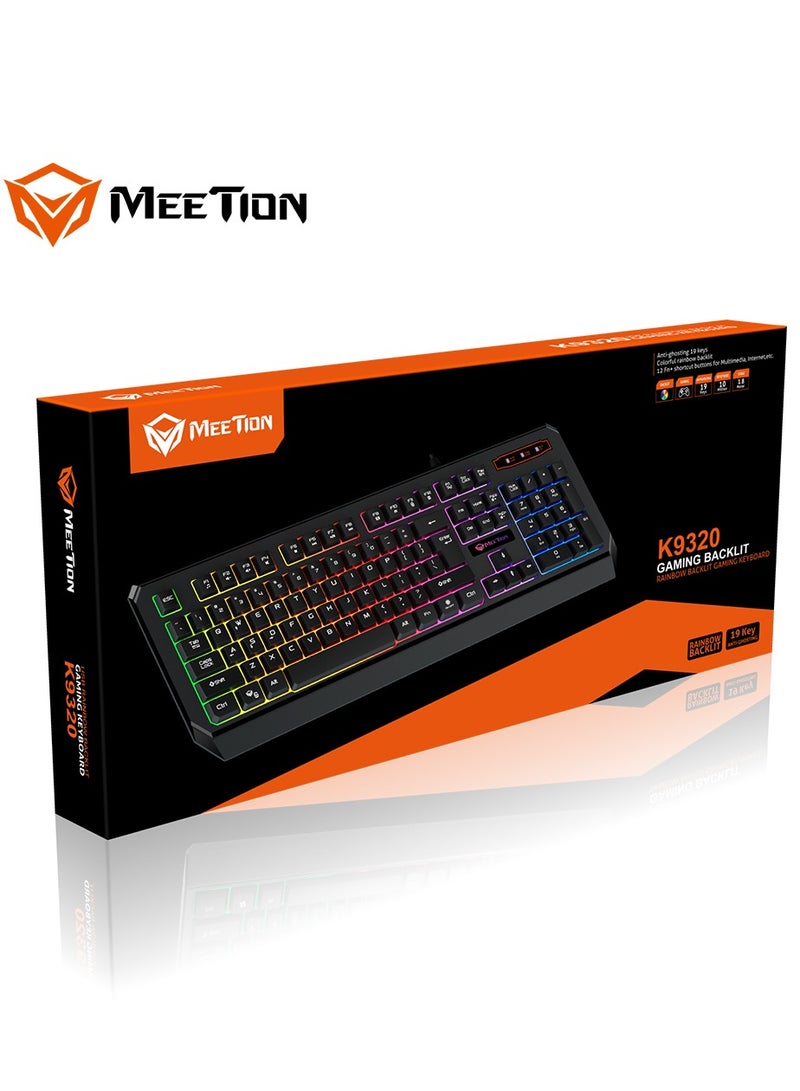 Meetion K9320 Waterproof Backlit RGB Gaming Keyboard With 19 Anti-Ghosting Keys