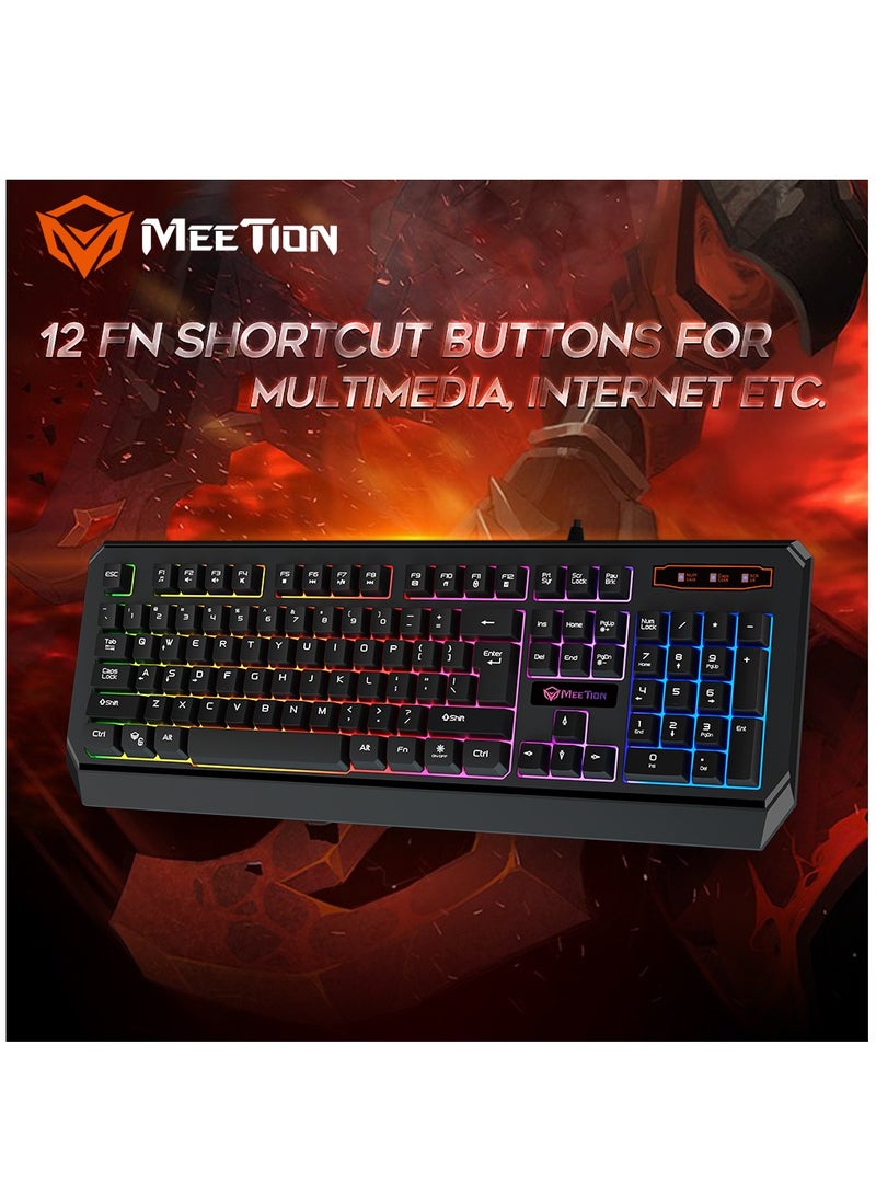 Meetion K9320 Waterproof Backlit RGB Gaming Keyboard With 19 Anti-Ghosting Keys