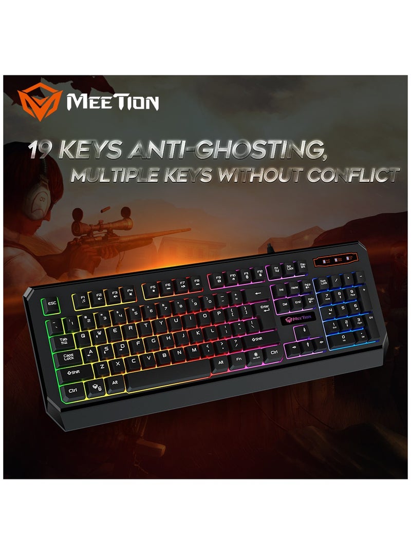 Meetion K9320 Waterproof Backlit RGB Gaming Keyboard With 19 Anti-Ghosting Keys