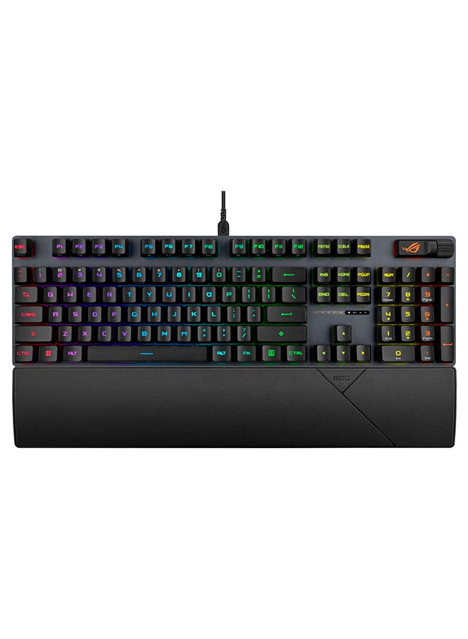 ASUS ROG Strix Scope II RX Gaming Keyboard, IP57, Dampening Foam, Pre-lubed ROG RX Red Optical Switches, PBT Keycaps, multi-function controls, Xbox Game Bar function hotkeys, RGB-Black