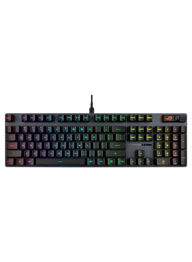 ASUS ROG Strix Scope II RX Gaming Keyboard, IP57, Dampening Foam, Pre-lubed ROG RX Red Optical Switches, PBT Keycaps, multi-function controls, Xbox Game Bar function hotkeys, RGB-Black