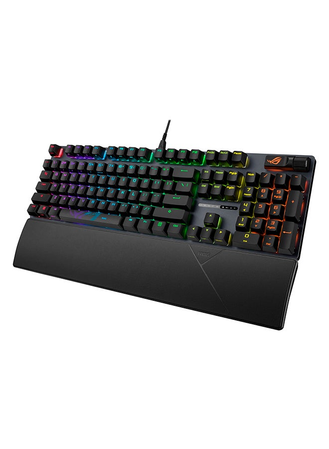 ROG Strix Scope II Full-Size Gaming Keyboard, Dampening Foam, Pre-lubed ROG NX Snow Switches, UV-Coated ABS Keycaps, multi-function controls, hotkeys for Xbox Game Bar and recording, RGB