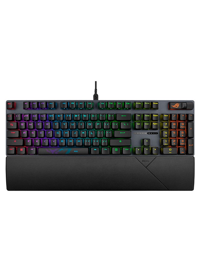 ROG Strix Scope II Full-Size Gaming Keyboard, Dampening Foam, Pre-lubed ROG NX Snow Switches, UV-Coated ABS Keycaps, multi-function controls, hotkeys for Xbox Game Bar and recording, RGB