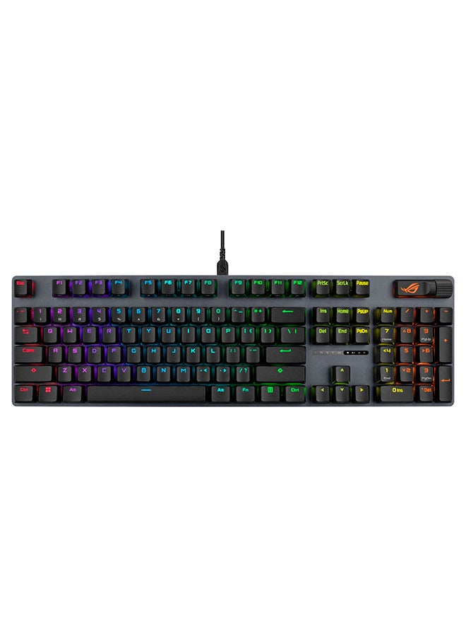 ASUS ROG Strix Scope II Full-Size Gaming Keyboard, Dampening Foam, Pre-lubed ROG NX Storm Switches, PBT Keycaps, multi-function controls, hotkeys for Xbox Game Bar and recording, RGB-Black