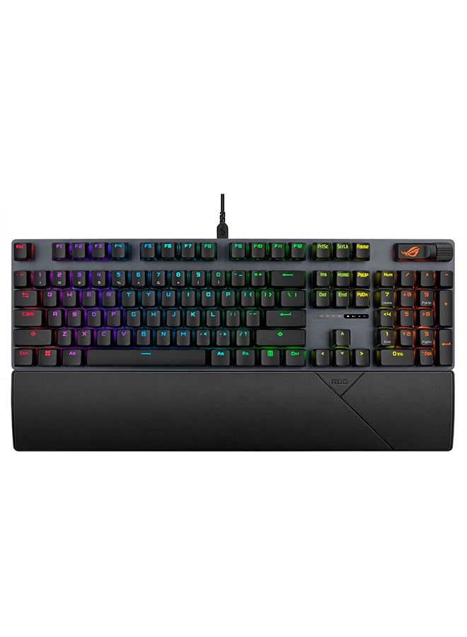 ASUS ROG Strix Scope II Full-Size Gaming Keyboard, Dampening Foam, Pre-lubed ROG NX Storm Switches, PBT Keycaps, multi-function controls, hotkeys for Xbox Game Bar and recording, RGB-Black