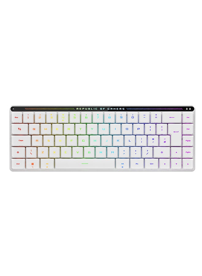 ASUS ROG Falchion Ace 65% RGB Compact Gaming Mechanical Keyboard, Lubed ROG NX Red Switches & Switch Stabilizers, Sound-Dampening Foam, PBT Keycaps, Wired with KVM, Three Angles, Cover Case-White