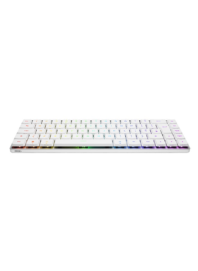 ASUS ROG Falchion Ace 65% RGB Compact Gaming Mechanical Keyboard, Lubed ROG NX Red Switches & Switch Stabilizers, Sound-Dampening Foam, PBT Keycaps, Wired with KVM, Three Angles, Cover Case-White