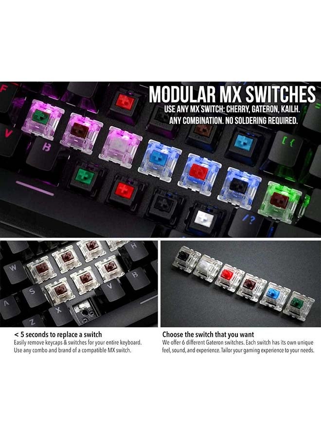 Glorious Modular Mechanical Gaming Keyboard - Full Size (Pre-Built) - Brown