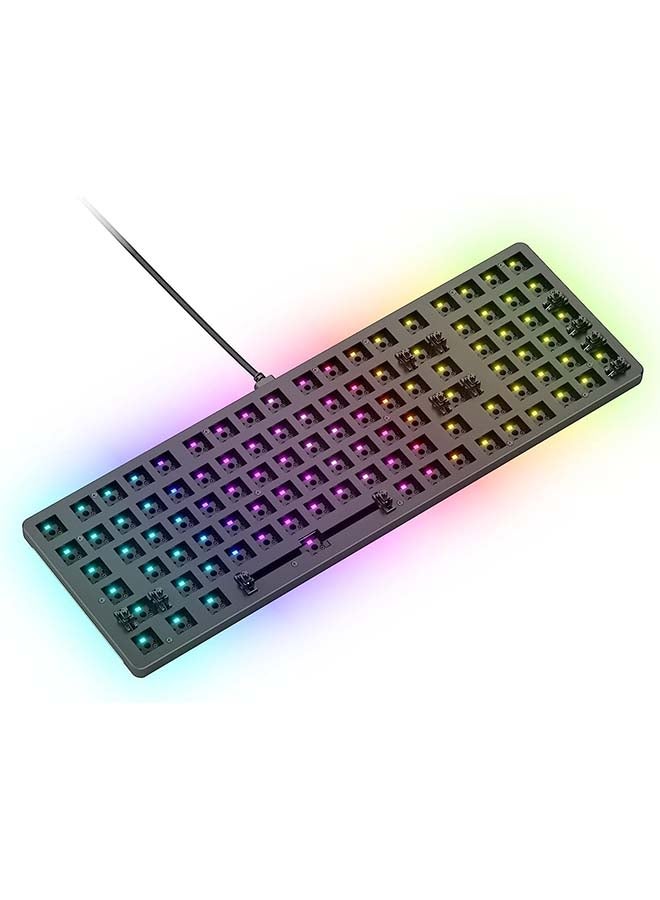 Glorious Gaming GMMK 2 Full Size (96%) Barebones (Frame Only) - Mechanical Gaming Keyboard Frame, Full Size (96%), Aluminium, Customisable, Per Key RGB, American/ANSI Layout - Black