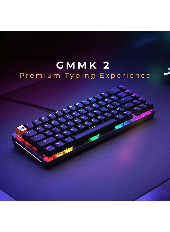 Glorious GMMK 2 65% Arabic & English RGB Gaming Keyboard - TKL Hot Swappable Mechanical Keyboard, Linear Switches, Wired, TKL Gaming Keyboard, Compact Keyboard - Black RGB Keyboard