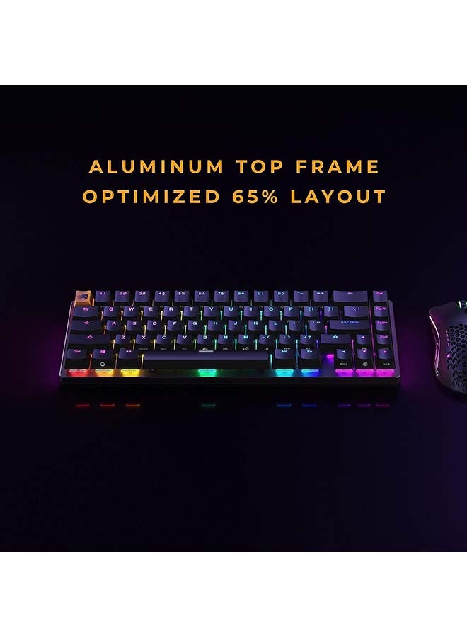 Glorious GMMK 2 65% Arabic & English RGB Gaming Keyboard - TKL Hot Swappable Mechanical Keyboard, Linear Switches, Wired, TKL Gaming Keyboard, Compact Keyboard - Black RGB Keyboard