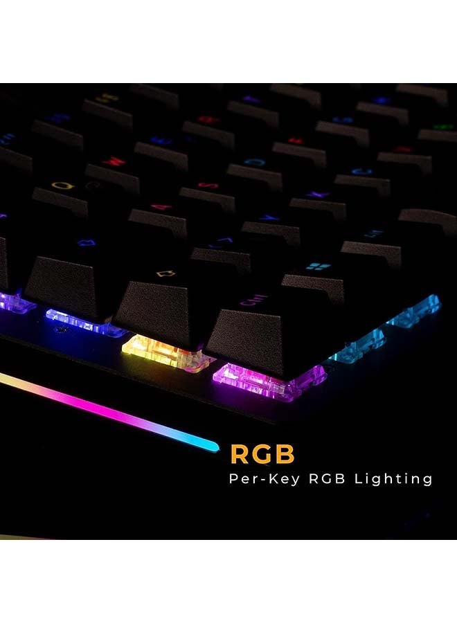 Glorious GMMK 2 65% Arabic & English RGB Gaming Keyboard - TKL Hot Swappable Mechanical Keyboard, Linear Switches, Wired, TKL Gaming Keyboard, Compact Keyboard - Black RGB Keyboard