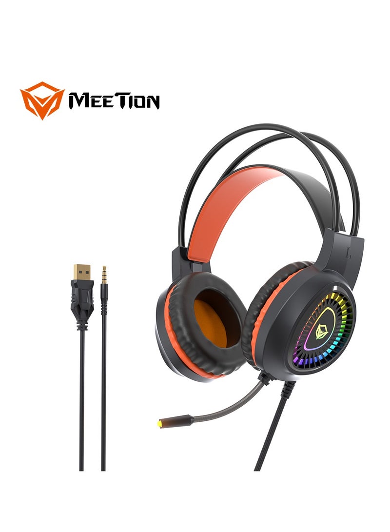 Meetion MT-C505 4 in 1 Gaming Combo Kit, Anti Ghost RGB Gaming Keyboard, 5+1 Buttons 3200DPI Gaming Mouse, Backlit Gaming Headphone with Omni Directional Microphone, High Precision Gaming Mouse Pad