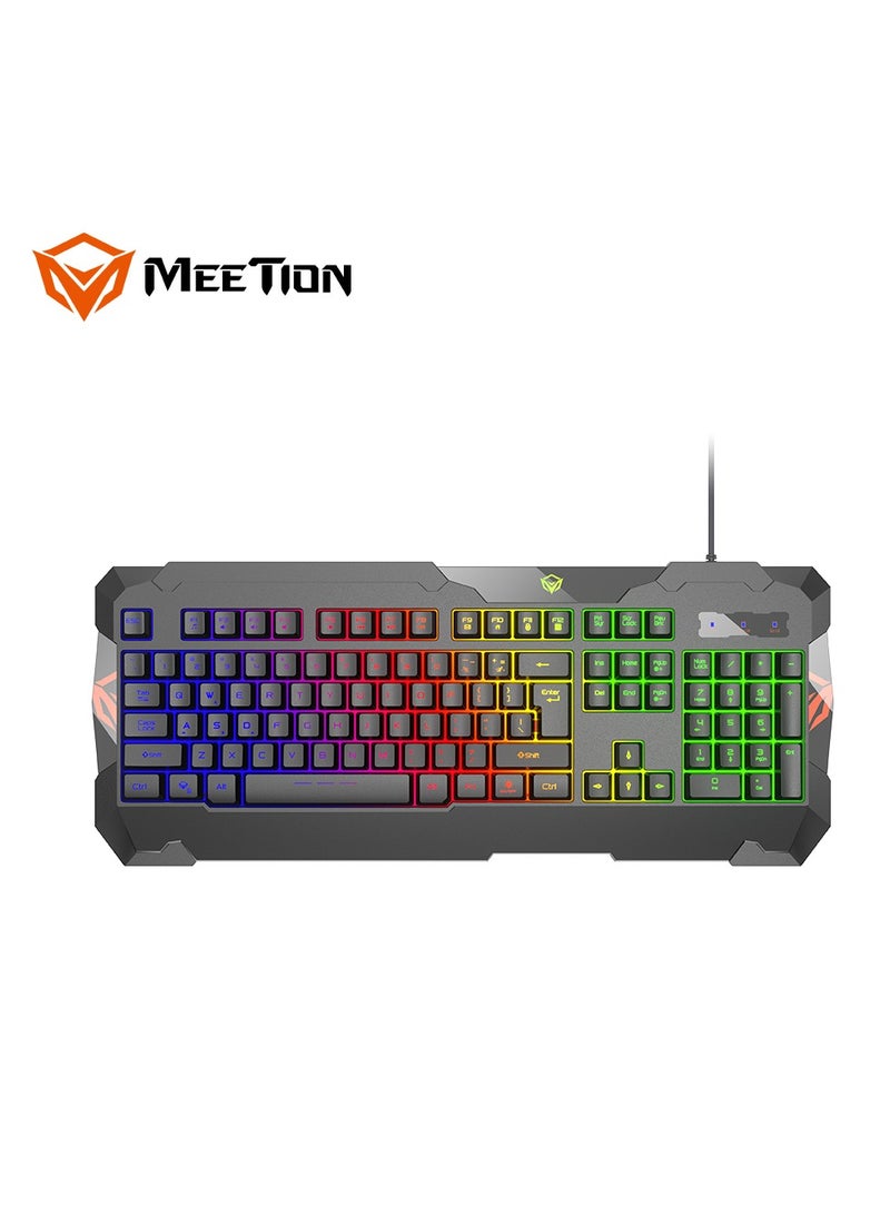 Meetion MT-C505 4 in 1 Gaming Combo Kit, Anti Ghost RGB Gaming Keyboard, 5+1 Buttons 3200DPI Gaming Mouse, Backlit Gaming Headphone with Omni Directional Microphone, High Precision Gaming Mouse Pad