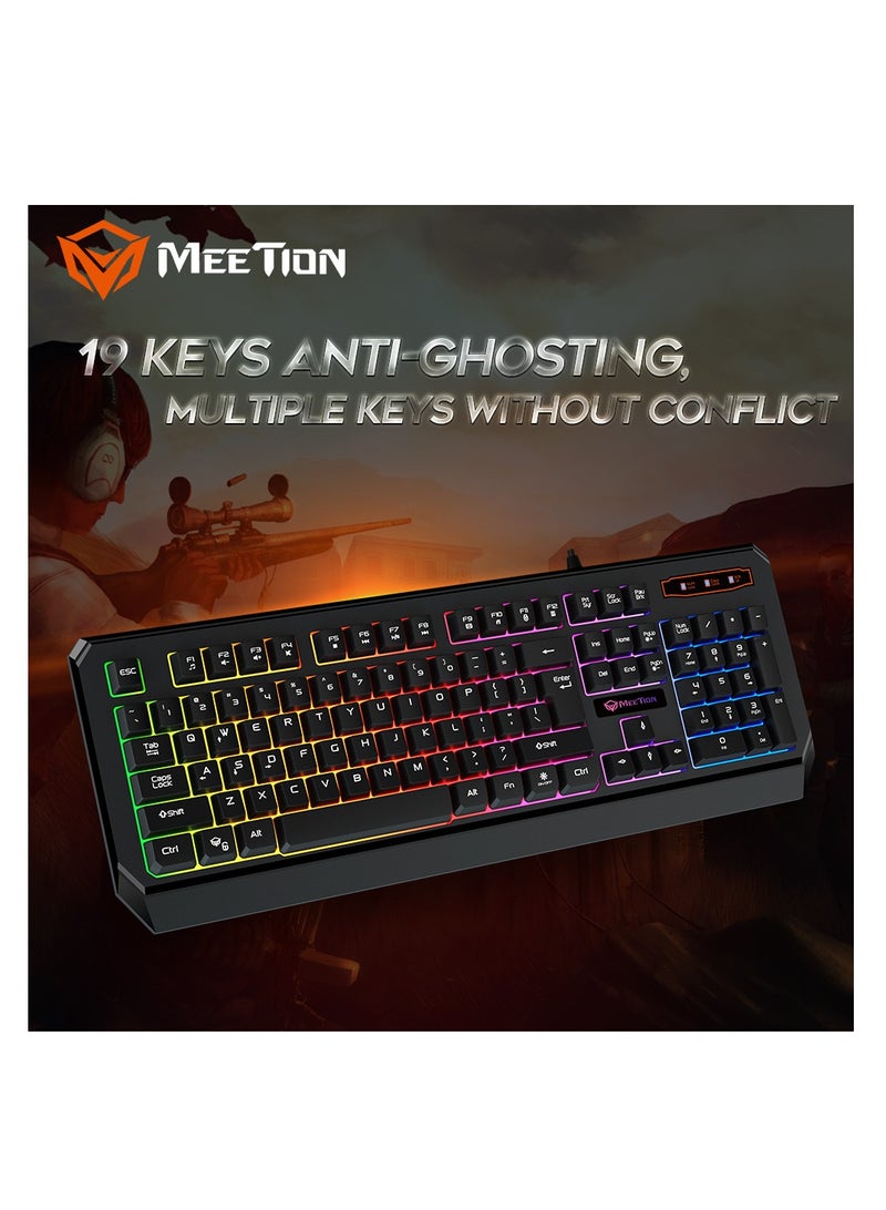 Meetion K9320 Waterproof Backlit RGB Gaming Keyboard With 19 Anti-Ghosting Keys