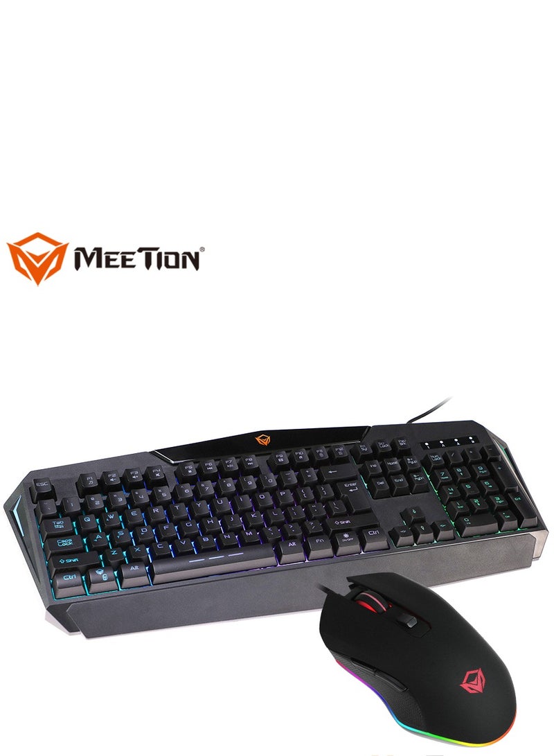 Meetion C510 Backlit Rainbow Anti-Ghosting Mechanical Gaming Keyboard And Mouse