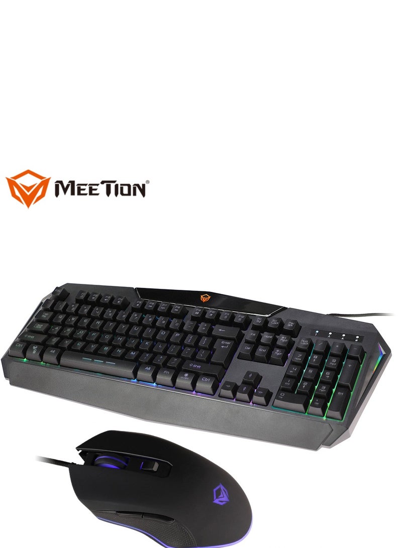 Meetion C510 Backlit Rainbow Anti-Ghosting Mechanical Gaming Keyboard And Mouse