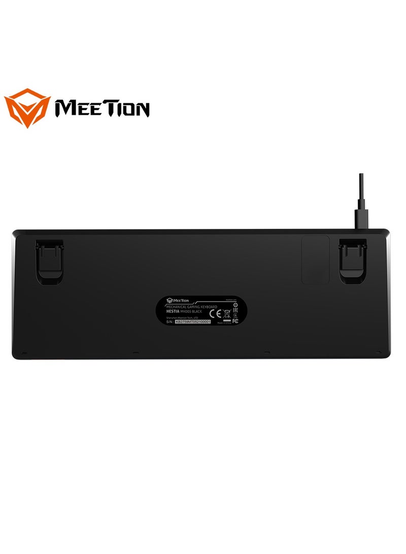 MEETION RGB Backlit Mini 61 Keys Wired 60% Mini Blue Switch Mechanical Best Gaming Keyboard Black MT-MK005