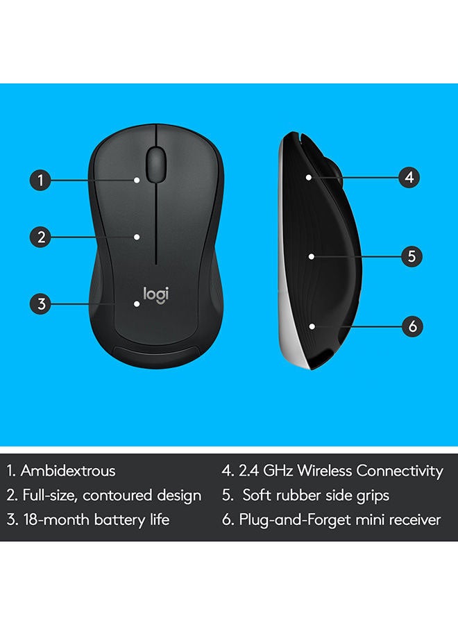 MK540 Wireless Keyboard and Mouse Combo for Windows, 2.4 GHz Wireless with Unifying USB-Receiver, Wireless Mouse, Multimedia Hot Keys, 3-Year Battery Life, PC/Laptop Black