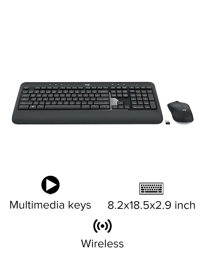 MK540 Wireless Keyboard and Mouse Combo for Windows, 2.4 GHz Wireless with Unifying USB-Receiver, Wireless Mouse, Multimedia Hot Keys, 3-Year Battery Life, PC/Laptop Black