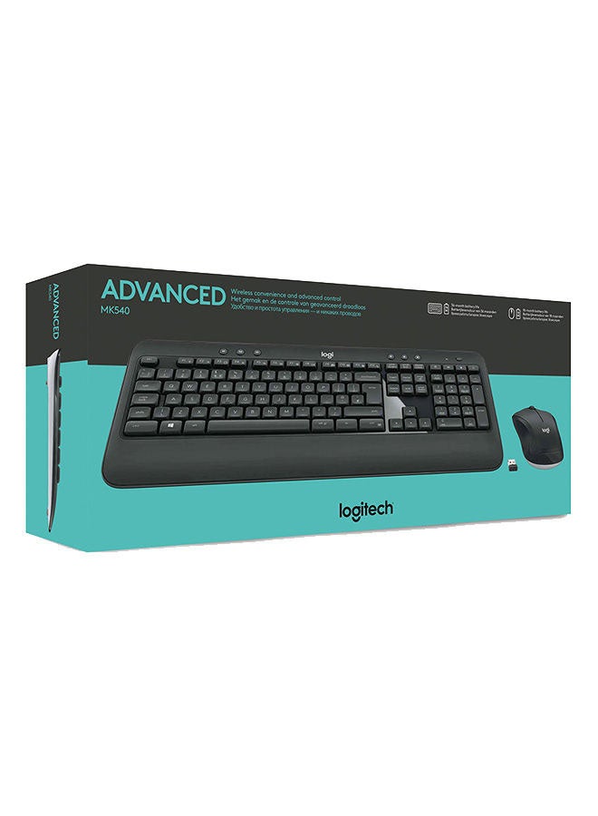 MK540 Wireless Keyboard and Mouse Combo for Windows, 2.4 GHz Wireless with Unifying USB-Receiver, Wireless Mouse, Multimedia Hot Keys, 3-Year Battery Life, PC/Laptop Black